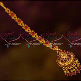 Charming Nethichutti New Maang Tikka Beads Layered Traditional Jewellery