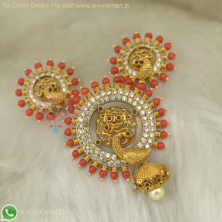 Coral Inspired Pendant Earrings Set – Versatile Design for Beads or Chains PS26991