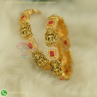 Coral Pavalam Temple Bangles Design | Gold Inspired Antique Jewellery