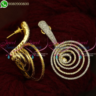CZ Jewellery Spiral Layer Earrings Designer Imitation Collections Online ER20894