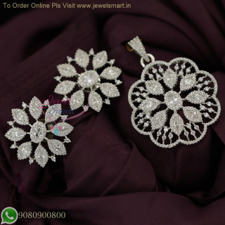 Sparkling CZ Pendant Set | Elegant Design with Matching Earrings PS27019