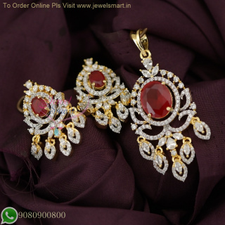 Sparkling CZ Pendant Set | Elegant Design with Matching Earrings PS27022