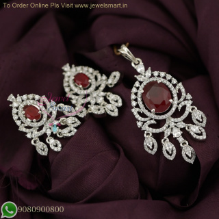 Sparkling CZ Pendant Set | Elegant Design with Matching Earrings PS27023