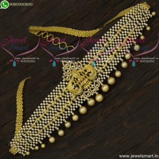 CZ White Dazzling Hip Belt Bridal Temple Jewellery for Wedding Online H22133