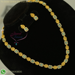 Delicate Temple Long Necklace with Colorful Stones - Affordable Traditional Jewelry NL26854