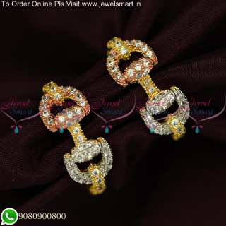 Designer Hoop Earrings Diamond Look Workmanship and High Quality CZ ER25511