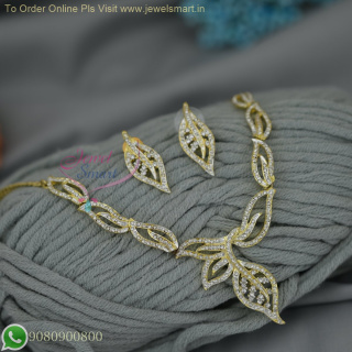 Beautiful Leaf Design Gold Plated Necklace Sets at Affordable Prices NL26820