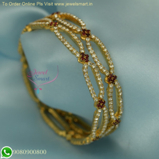 Affordable Party Wear Gold Plated Colour Stone Bangles B26175