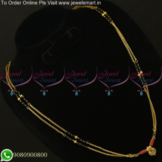 30 Inches Rettai Vadam Mangalsutra Chain Designs With Pendant C25623