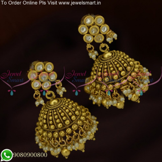 Regal Kundan Jhumka Earrings: Elevate Your Style with Timeless Elegance J25643