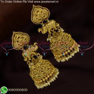 Get the Iconic Bahubaali Look with our Temple Jhumka Earrings - Shop Now J25651