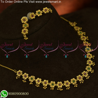 Embrace Nature-Inspired Elegance with Our Delicate Floral Necklace Set NL25670