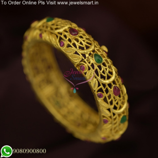 Gorgeous Antique Gold Bangles Design Kada Style Open Screw New B23826N