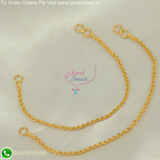 Simple Gold Plated Earchains For Regular Wear Multi-Purpose Chain EC25731