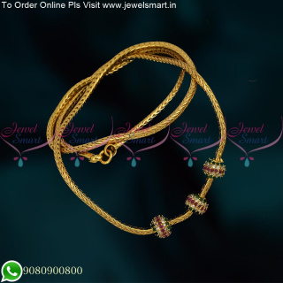 Gold Plated Chains Mugappu Design Thali Kodi Imitation Jewellery Online C21805