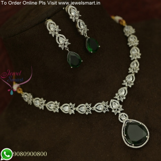 Captivating CZ White Stone Necklace: Pastel Pendant with a Pop of Color NL25825