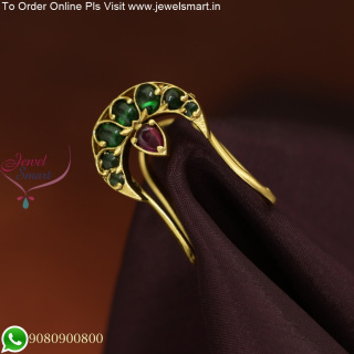 1 Gram Gold Forming Red Stone With Diamond Gorgeous Design Ring For Men -  Style A867