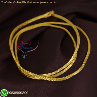 C13927 3 MM Flat Bullet Model South Indian Daily Wear Artificial Jewelry Shop Online