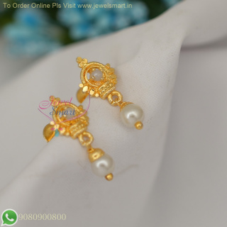Lightweight Pearl Earrings – Small Size Affordable Imitation Jewelry ER26924