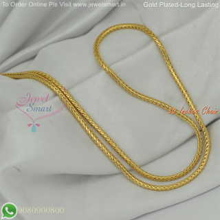 30 Inches Gold Plated Chains Fancy Design for Daily Wear – Long Lasting Colour Life, Premium Gold Polish CG9085