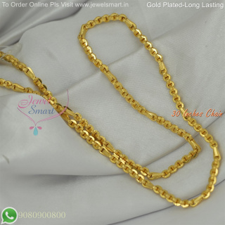 30 Inches Gold Plated Chains Traditional Design for Daily Wear – Long Lasting Colour Life, Premium Gold Polish CG9092