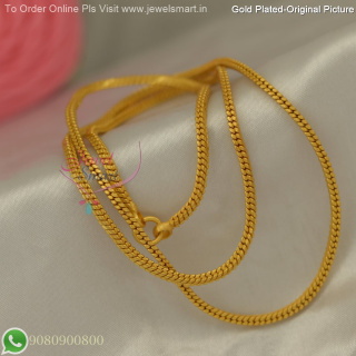 Forming Gold Flexible and Soft Gold Tone 24 Inches Chain – Real Look Party Wear C27274