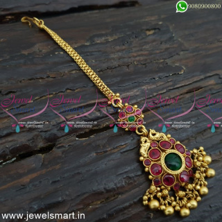 Elite Charming Kemp Maang Tikka Antique Gold Plated Jewellery M25066