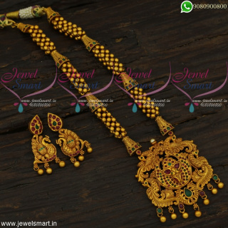 Eye-Catching Fashion Jewellery Jali Malai Designer Pendant Earrings NL22227