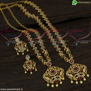 Fabulous Ideas of Long Gold Necklace Combo In Artificial Jewellery Online NL22696