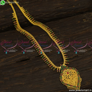 NL17366 Fancy Design Regular Wear Haram South Indian Imitation Gold Covering Jewellery Online