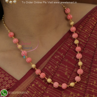 Floral Design Coral Inspired Beaded Short Necklace – Custom Made Jewellery NL27158