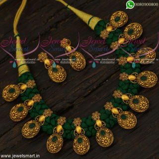 Floral Silk Thread Fashion Necklace Set Never Before Prices Online NL14934A
