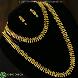 Gold Replica Forming Necklace & Long Necklace Combo Set – Premium Gold Plated Jewellery NL27173