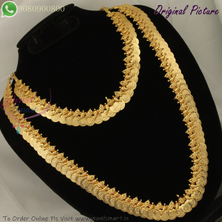Gold Plated Laxmi Coin Necklace and Haram Combo Set – Traditional Jewellery at Affordable Prices NL29306