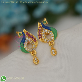 Gold Replica Enamel Lightweight Screw Lock Earrings – Elegant and Affordable