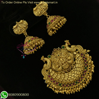 Eternal Splendor: Gold Temple Pendant Set for Timeless Grace and Affordability PS26407