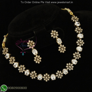 Victorian Style Oxidised Necklace Set with Colorful Stones - Antique Jewellery NL27200