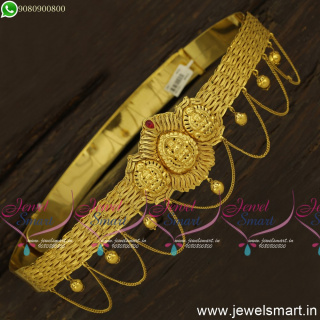 Jewel Set For Wedding Antique Gold Inspired Temple Hip Chain Online H24592