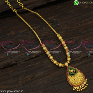Kodi Chain Imitation Light Gold Necklace Designs Attigai Style Covering NL23202