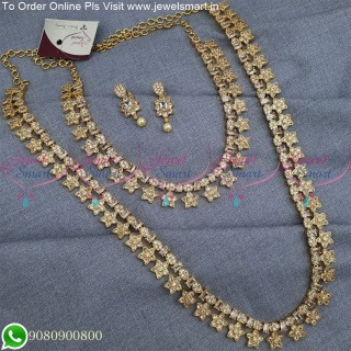 Latest Design Developments in Long Necklace Sets For Wedding NL25086