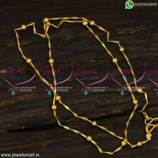 Lean Gobi Model Ball Gold Chain Designs Trendy Imitation Jewellery Collections