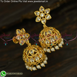 Look Like Gold Jhumka Earrings Online South Indian Designs J25127