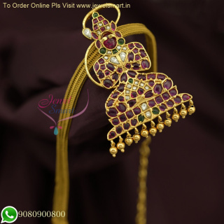 Stunning Lord Hanuman Necklace with Kemp Stones – Traditional Real Look Pendant Chain NL26679