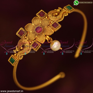 Low Price Simple Kai Vanki Bajuband Design Latest Floral Bridal Jewellery Designs Online V19166