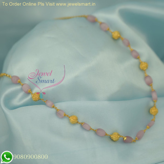 Monalisa Color and Golden Beads Beaded Jewellery Necklace | Handmade Elegant Design NL26689