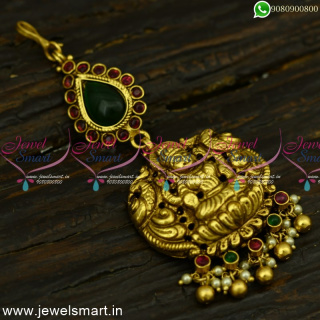Nagas Splendid Antique Gold Maang Tikka Laxmi Temple Collections T25038