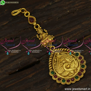 Nakshi Temple Jewellery Latest Small Maang Tikka Designs Nethichutti Models T23850