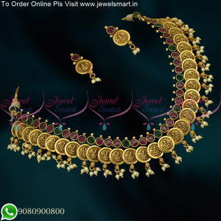 Traditional Kasulaperu Designs Antique Jewellery Set Temple Collections Latest NL19352