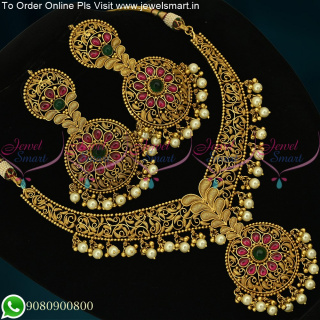 Kemp Jewellery Bridal Necklace Set Big Long Earrings Antique NL20216