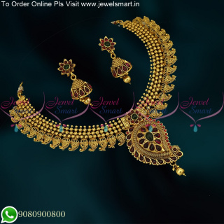 Classic Manga Malai Fashion Jewellery Trends Antique Necklaces Online NL22073